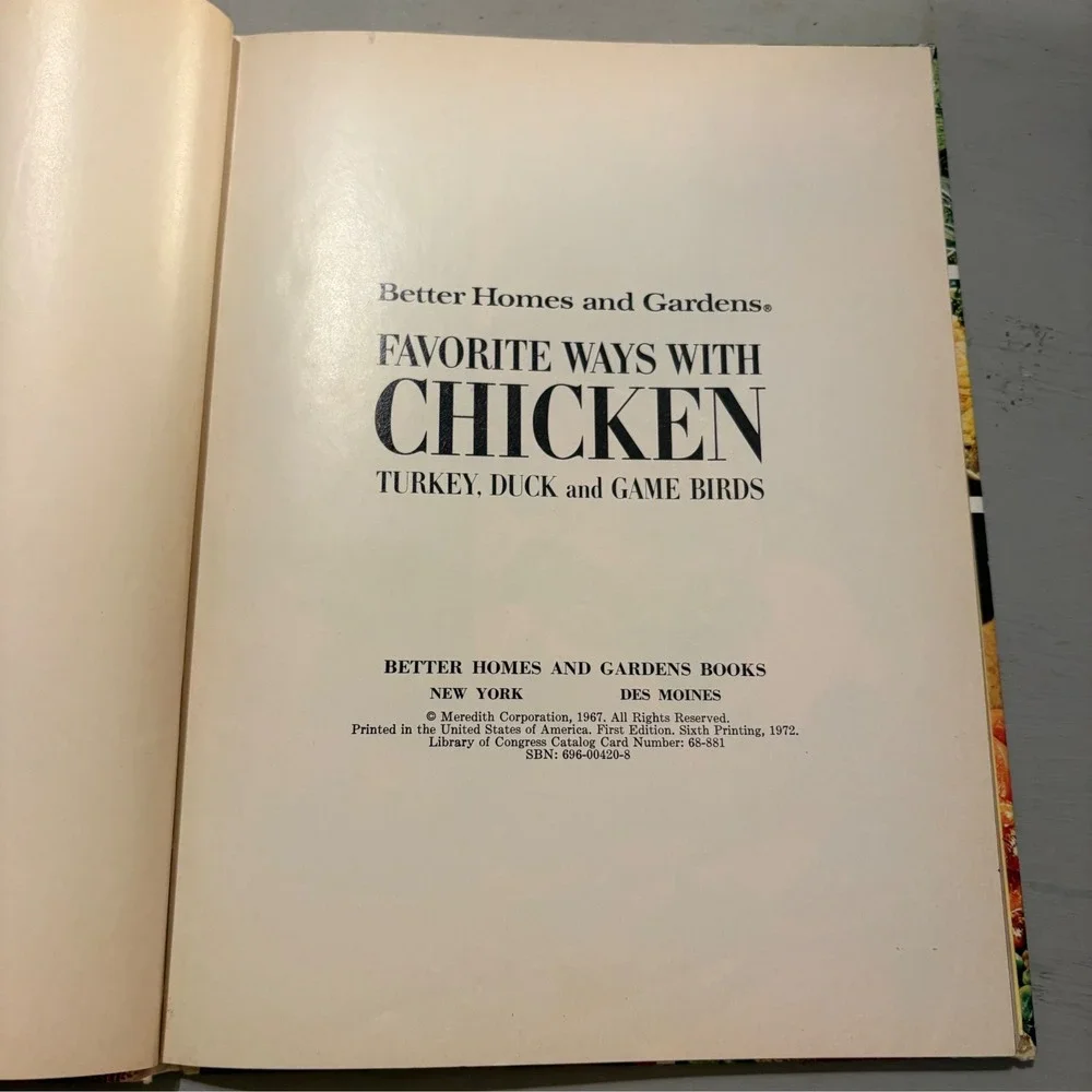 Vtg 1972 Better Homes & Gardens Favorite Ways With Chicken Cookbook MCM Retro